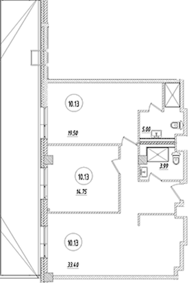 2-комнатная квартира 76.64 м², 10/9 эт., Апарт-отель «Апарт отель Well»